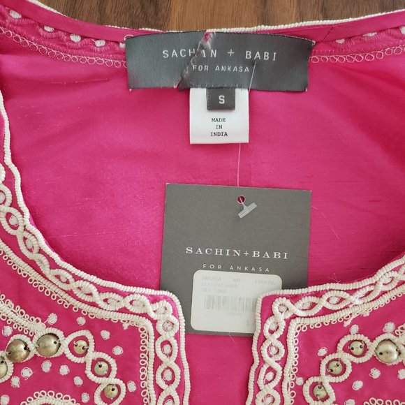 Beaded Silk Tunic - from Barney's NY - Picture 3 of 9